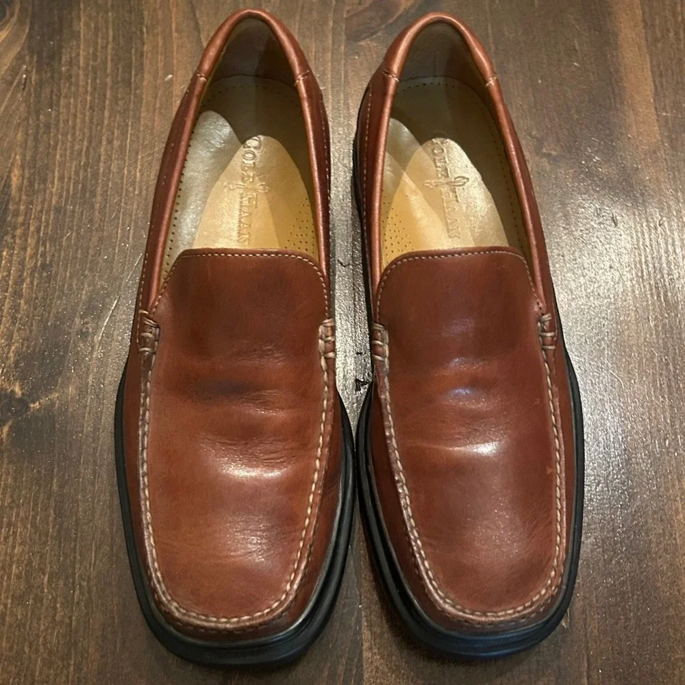 Cole Haan Santa Barbara Loafers 10 Brown Leather Slip On Preppy Business Casual